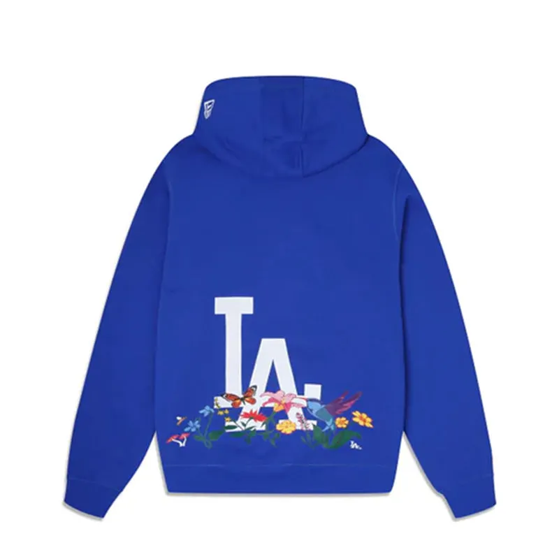 [13090803] Los Angeles Dodgers Blooming Blue Men's Pullover Hoodie