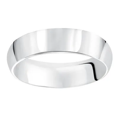 14k White Gold 4MM comfort Fit Band, Size 11.0