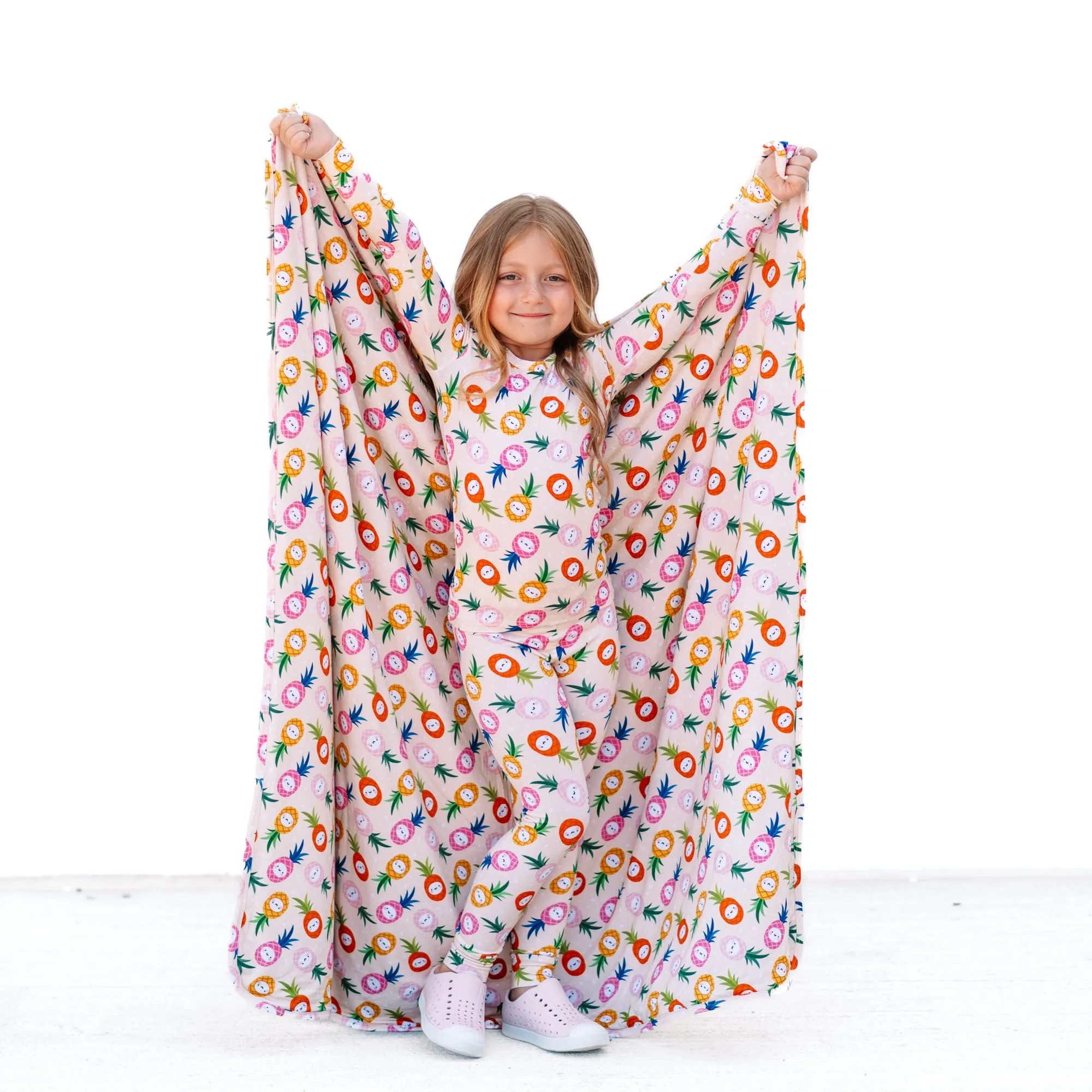 3 LAYER OVERSIZED COZY BLANKET- Kawaii Pineapple