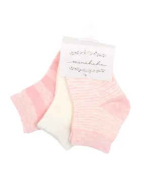 3 PK SOCKS - PINK MULTI