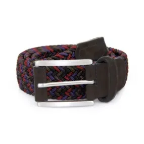 3.5cm Woven Elastic Belt (Brown Purple)