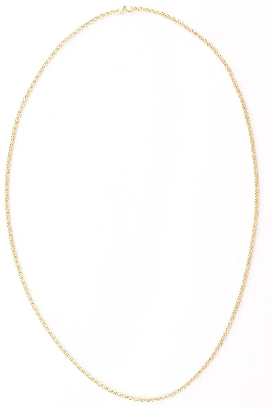 36 Inch 3.0MM Yellow Gold Round Cable Chain