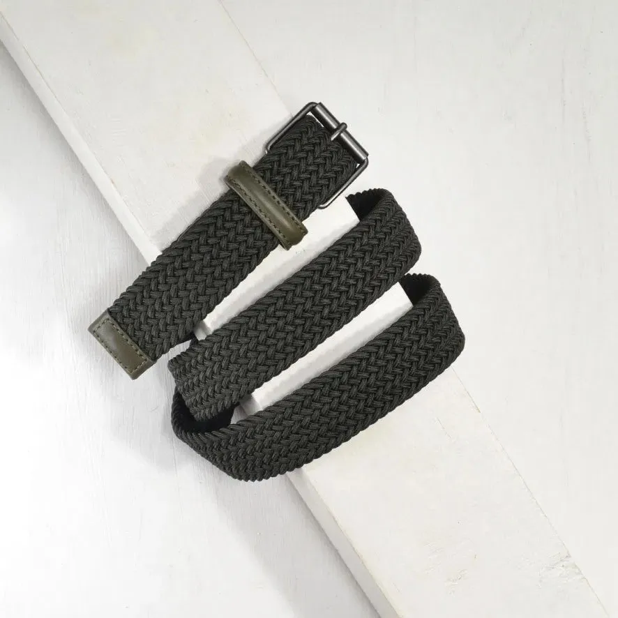 3cm Woven Belt (Dirty Green)