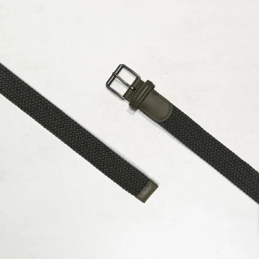 3cm Woven Belt (Dirty Green)