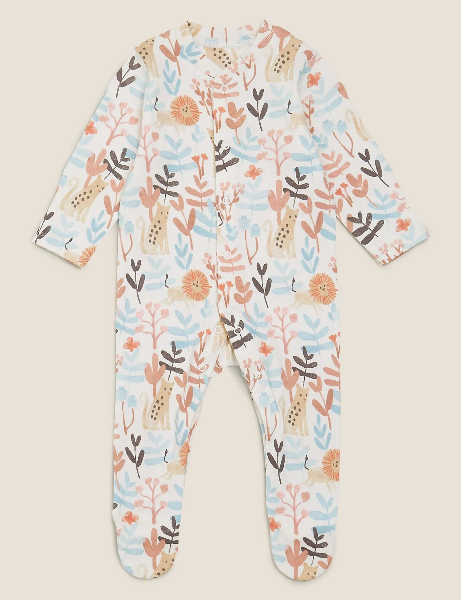 3pk Organic Cotton Printed Sleepsuits