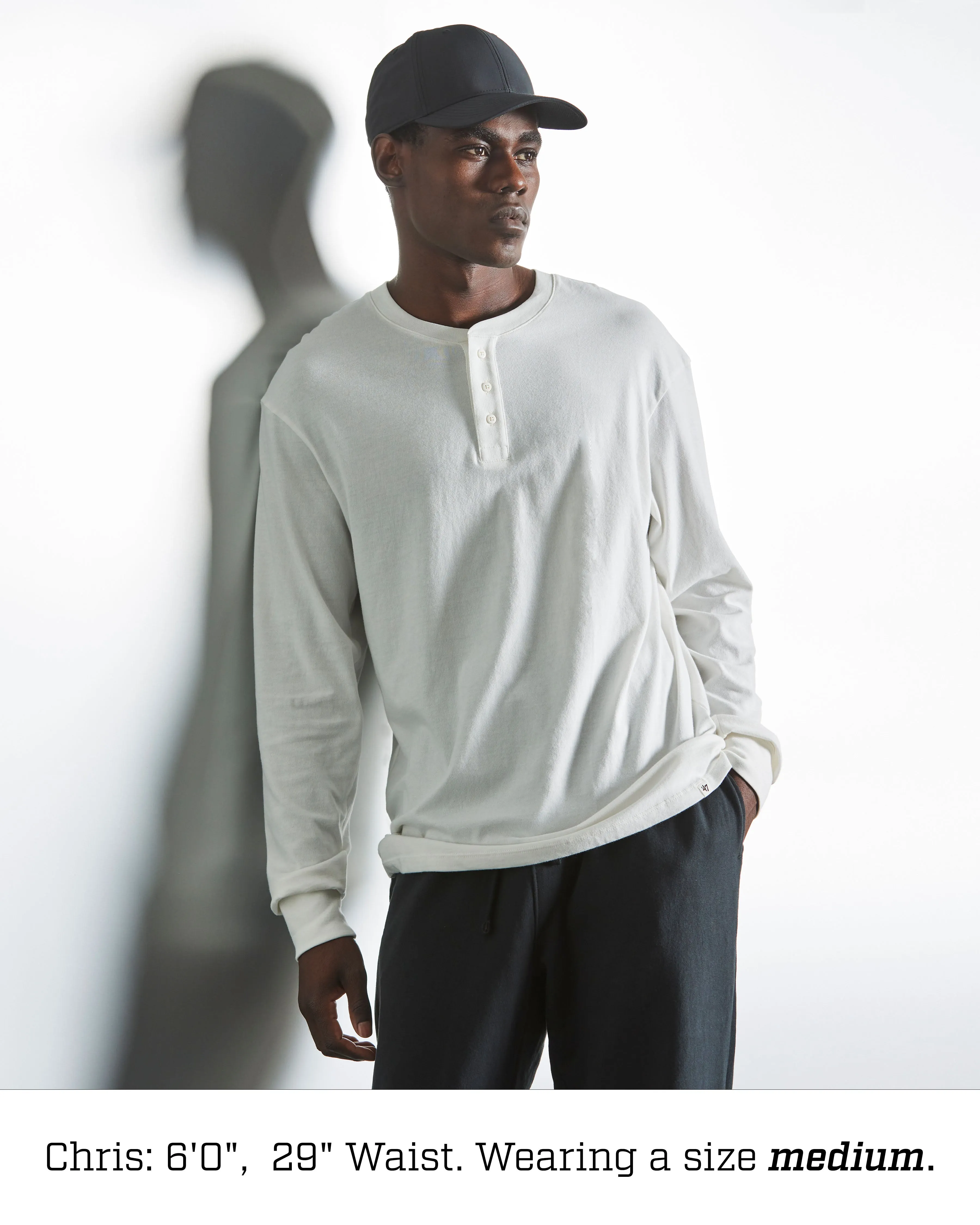 '47 CLASSICS FRANKLIN HENLEY LONG SLEEVE TEE