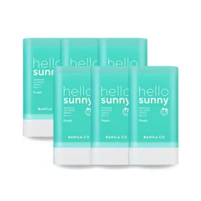 6 Pieces BANILA CO hello sunny essence sun stick Fresh SPF50  PA     Korean Cosmetics After Sunscreens UV Block for Face Body