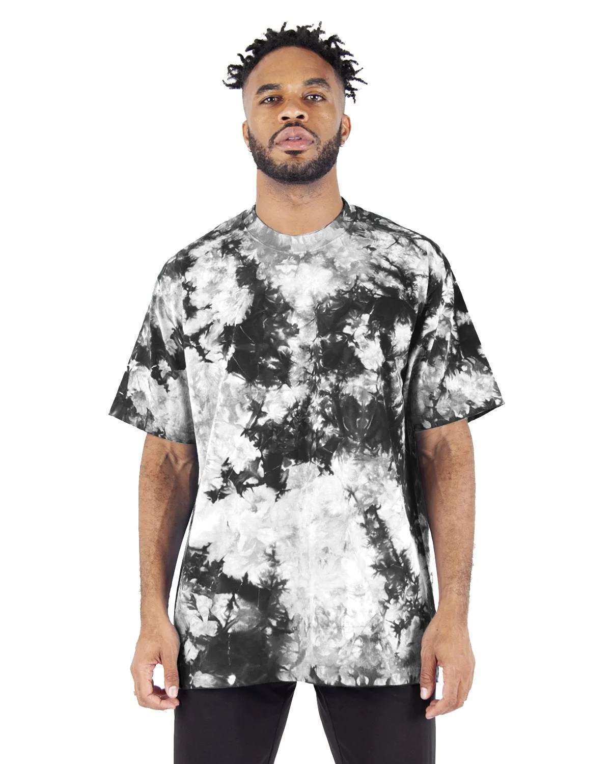 7.5 OZ MAX HEAVYWEIGHT TIE DYE -BLACK WHITE