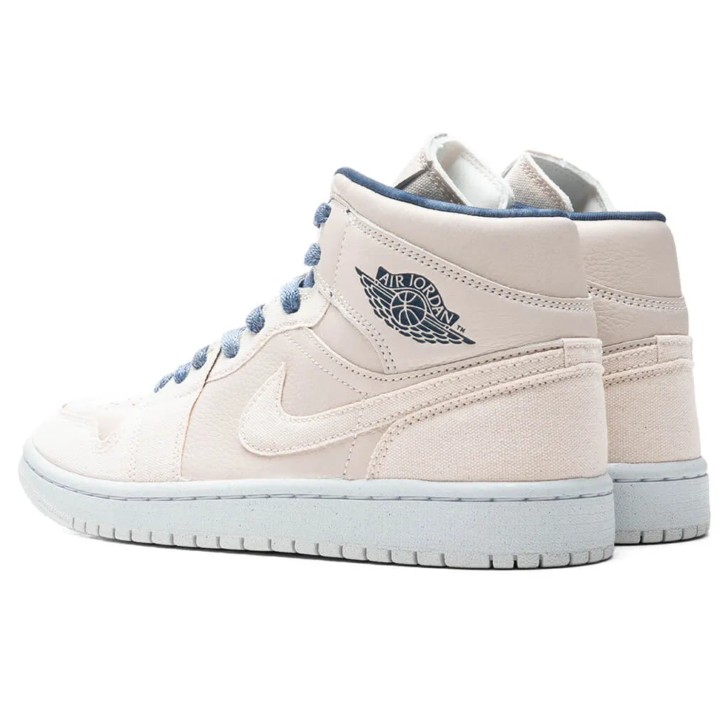 Air Jordan 1 Mid SE Women's - Sand Drift/Sail/Midnight Navy