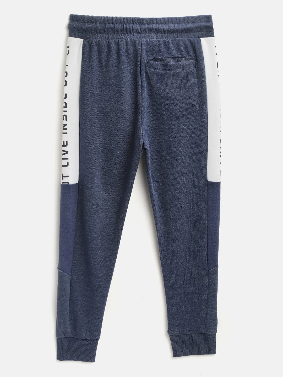 Alcis Boys Blue & White Printed Detail Joggers