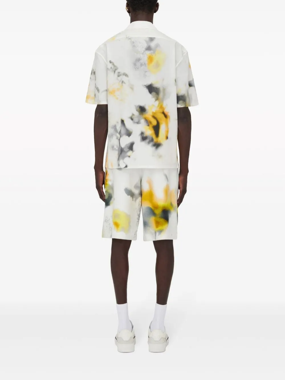 ALEXANDER MCQUEEN Faded Abstract Print Bermuda Shorts