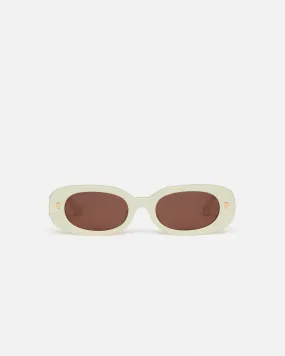 Aliza - Bio-Plastic Oval-Frame Sunglasses - Shell