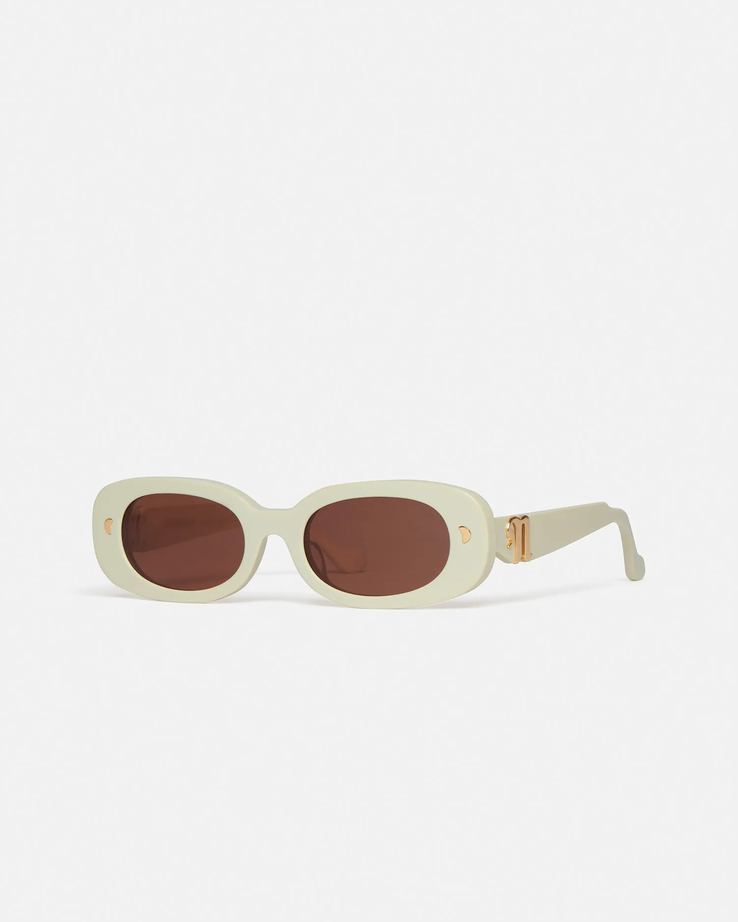 Aliza - Bio-Plastic Oval-Frame Sunglasses - Shell