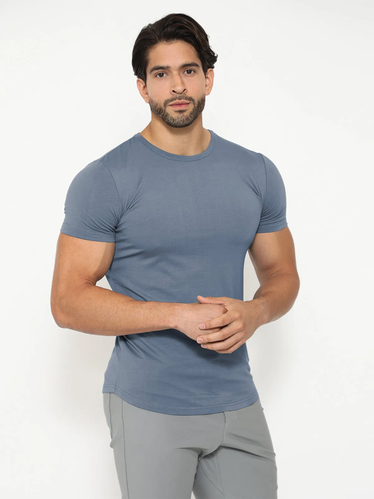 All Day Elite Curve-Hem Tee Tech Short Sleeve