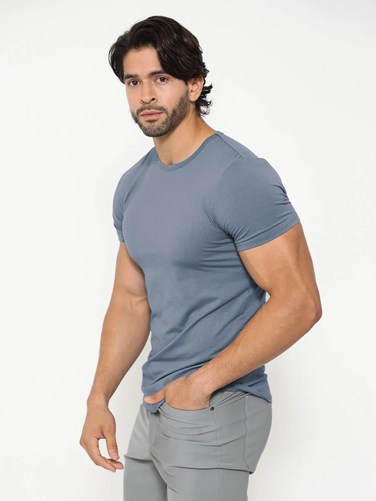 All Day Elite Curve-Hem Tee Tech Short Sleeve