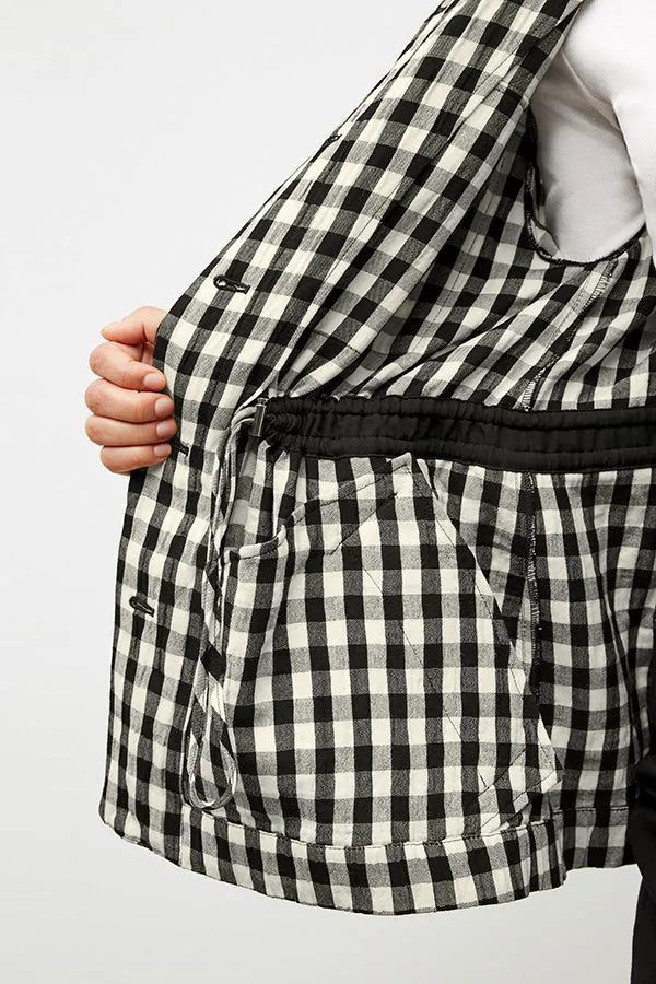 Allison Anorak - Luxe Gingham :: Black / White