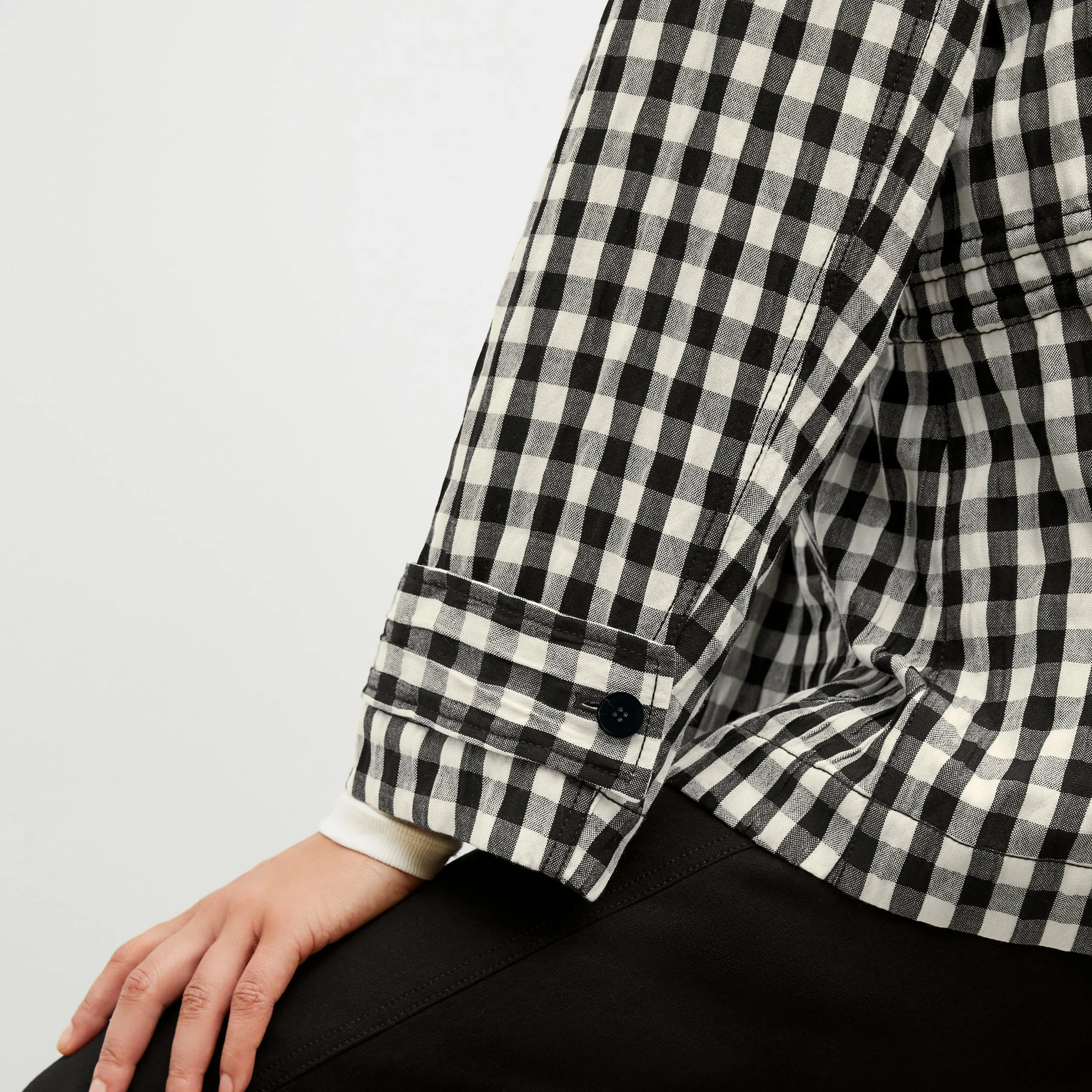 Allison Anorak - Luxe Gingham :: Black / White