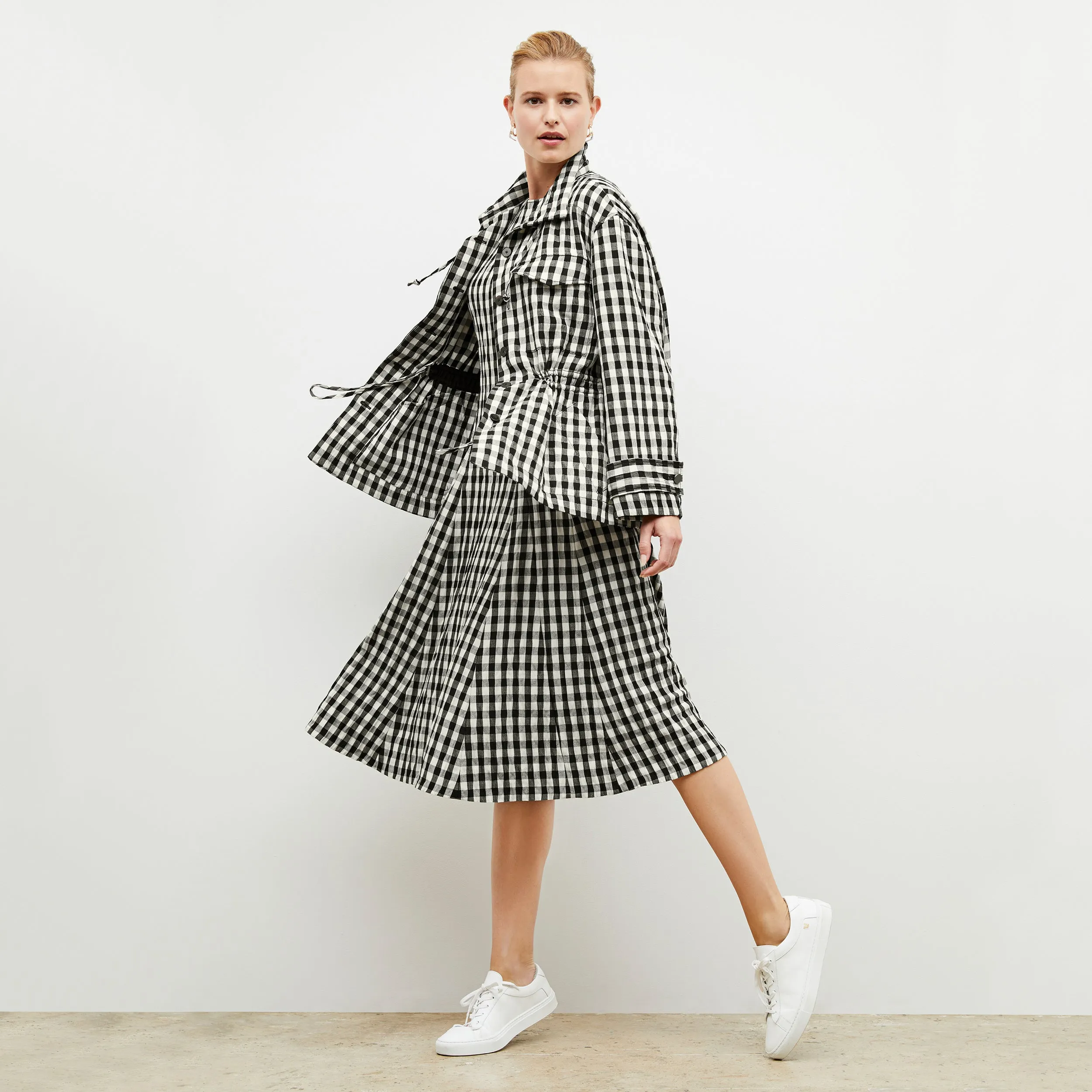 Allison Anorak - Luxe Gingham :: Black / White