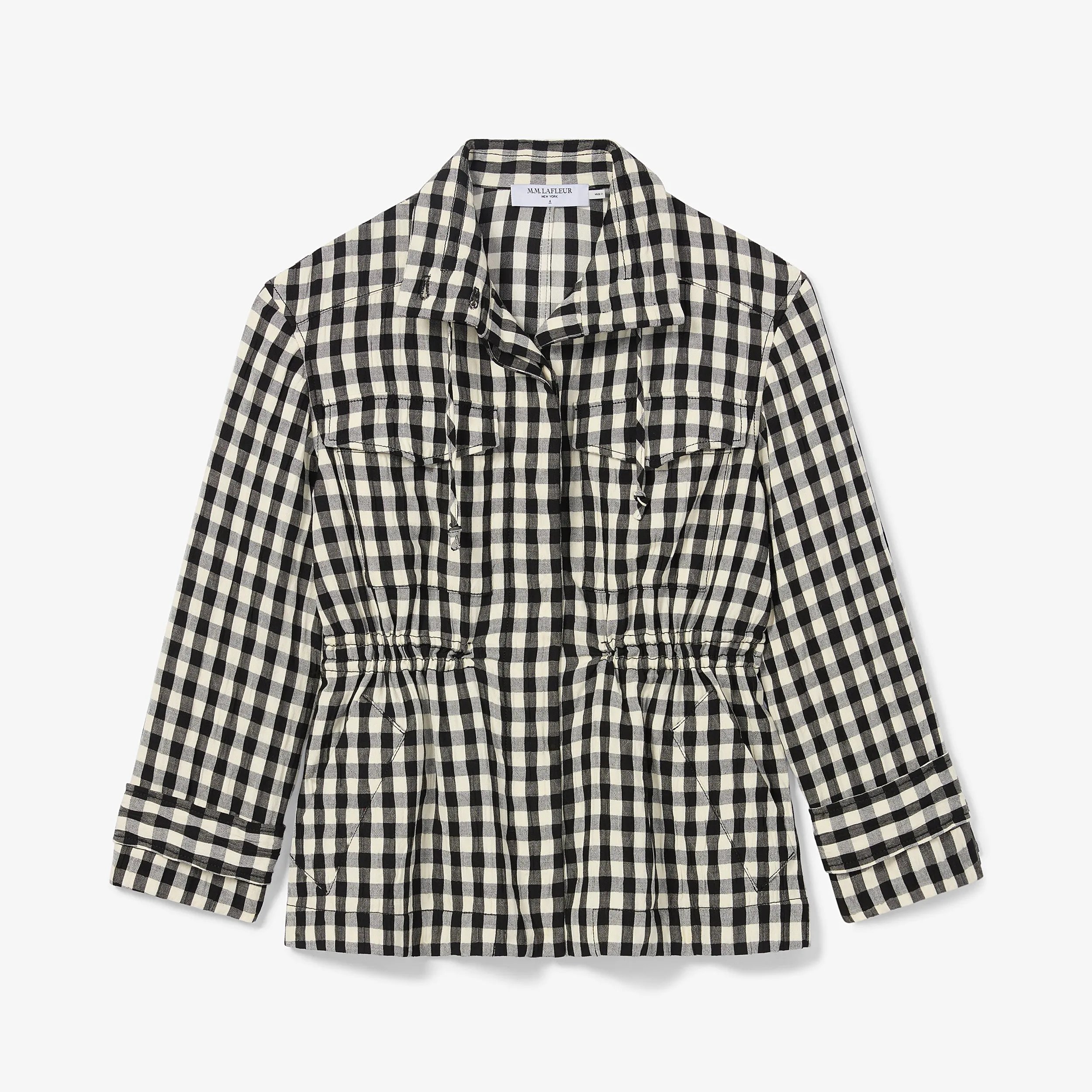 Allison Anorak - Luxe Gingham :: Black / White