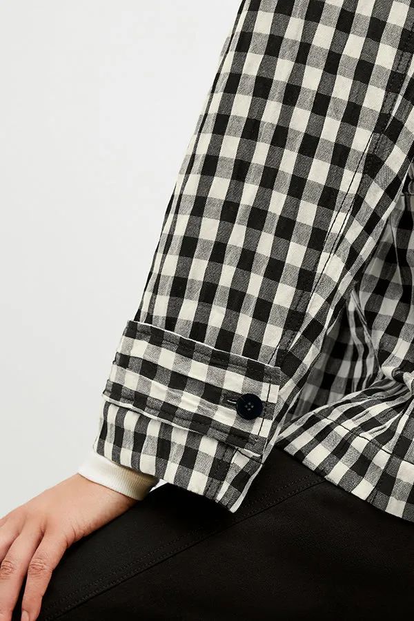 Allison Anorak - Luxe Gingham :: Black / White