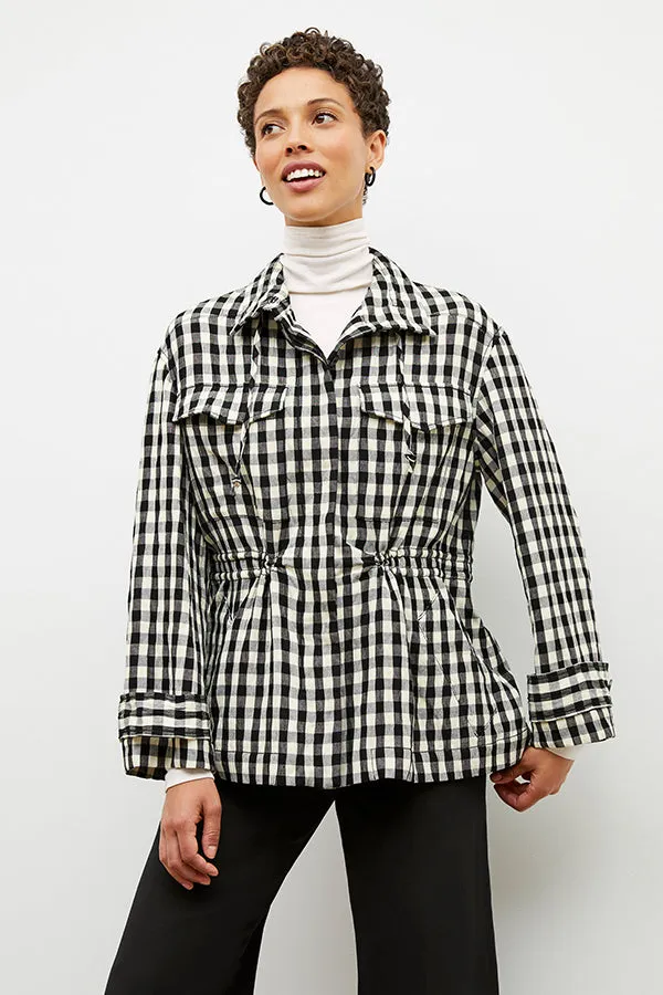 Allison Anorak - Luxe Gingham :: Black / White