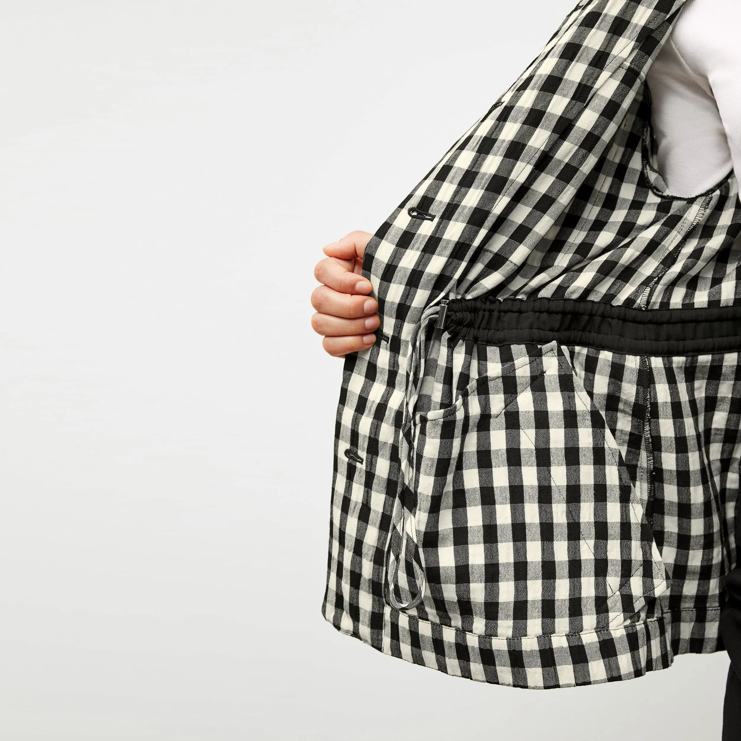 Allison Anorak - Luxe Gingham :: Black / White