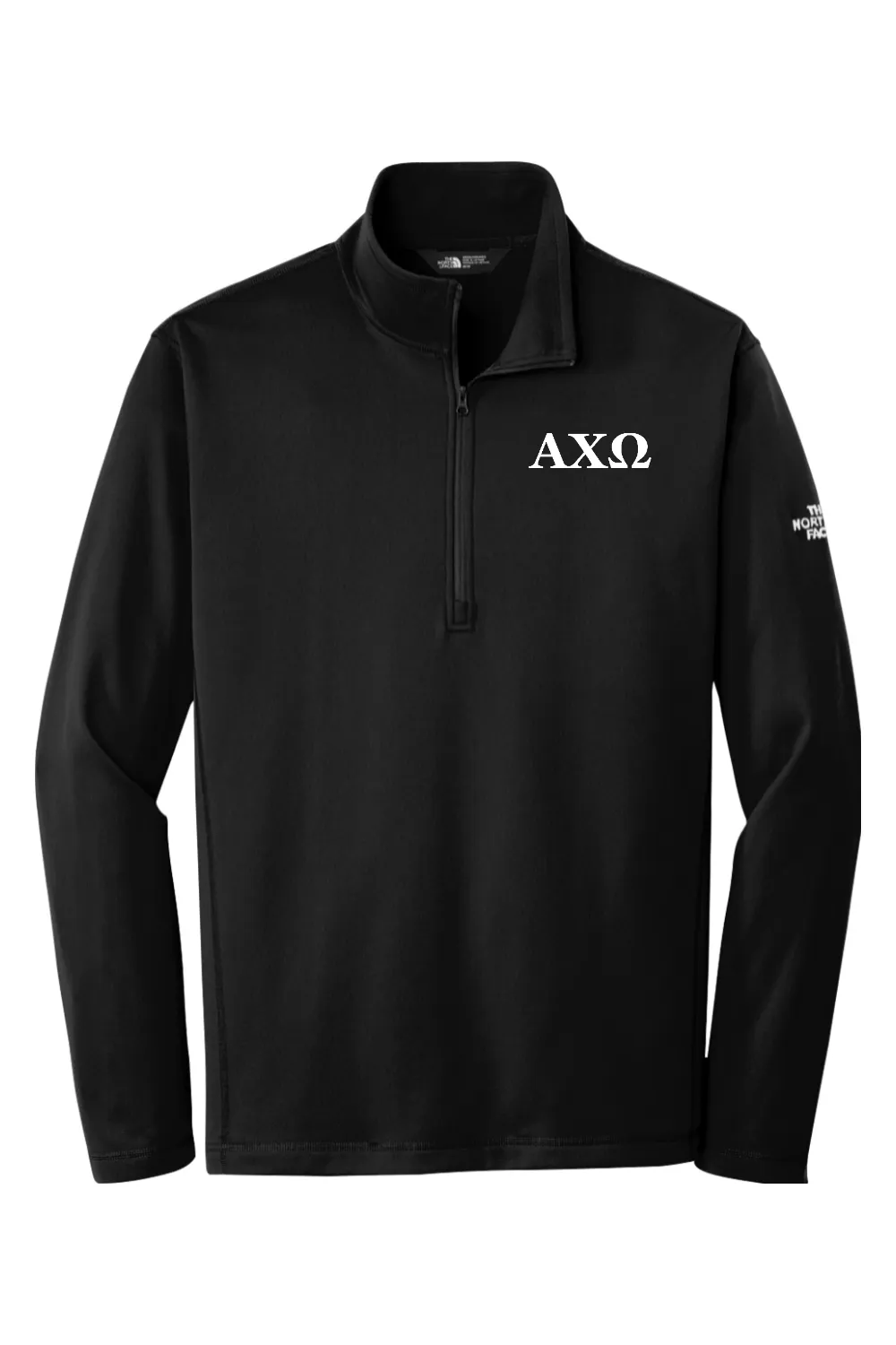 Alpha Chi Omega - North Face 1/4-Zip Fleece - White Embroidered Letters