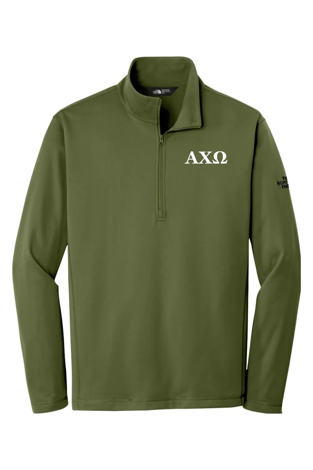 Alpha Chi Omega - North Face 1/4-Zip Fleece - White Embroidered Letters