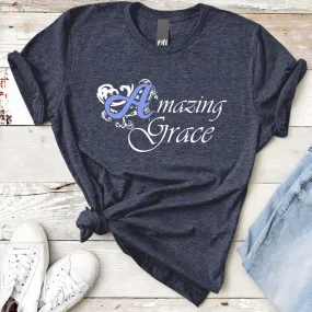 Amazing Grace Heather Midnight Navy T-Shirt