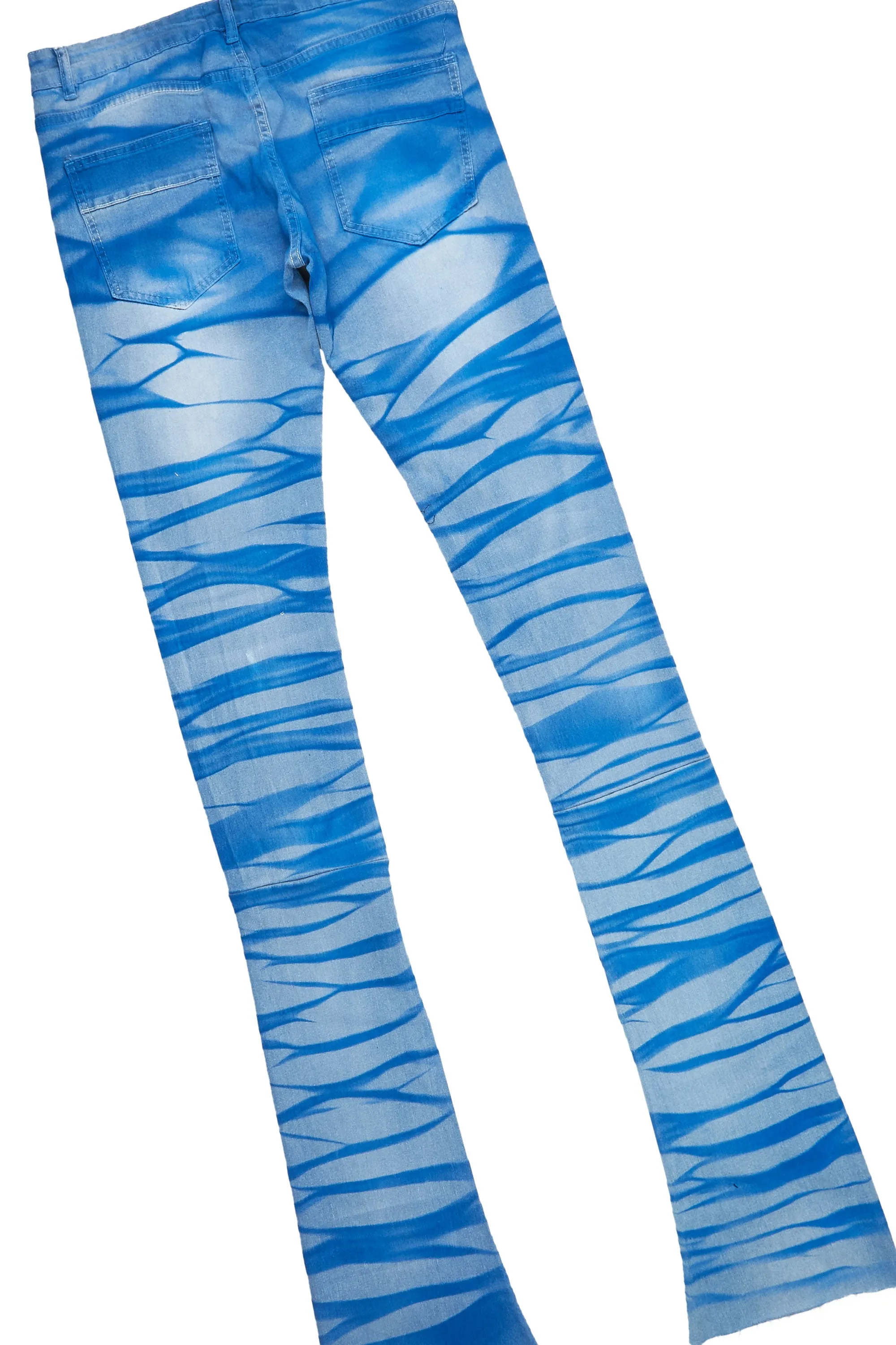 Amell Blue Graphic T-Shirt/Super Stacked Flare Jean Set