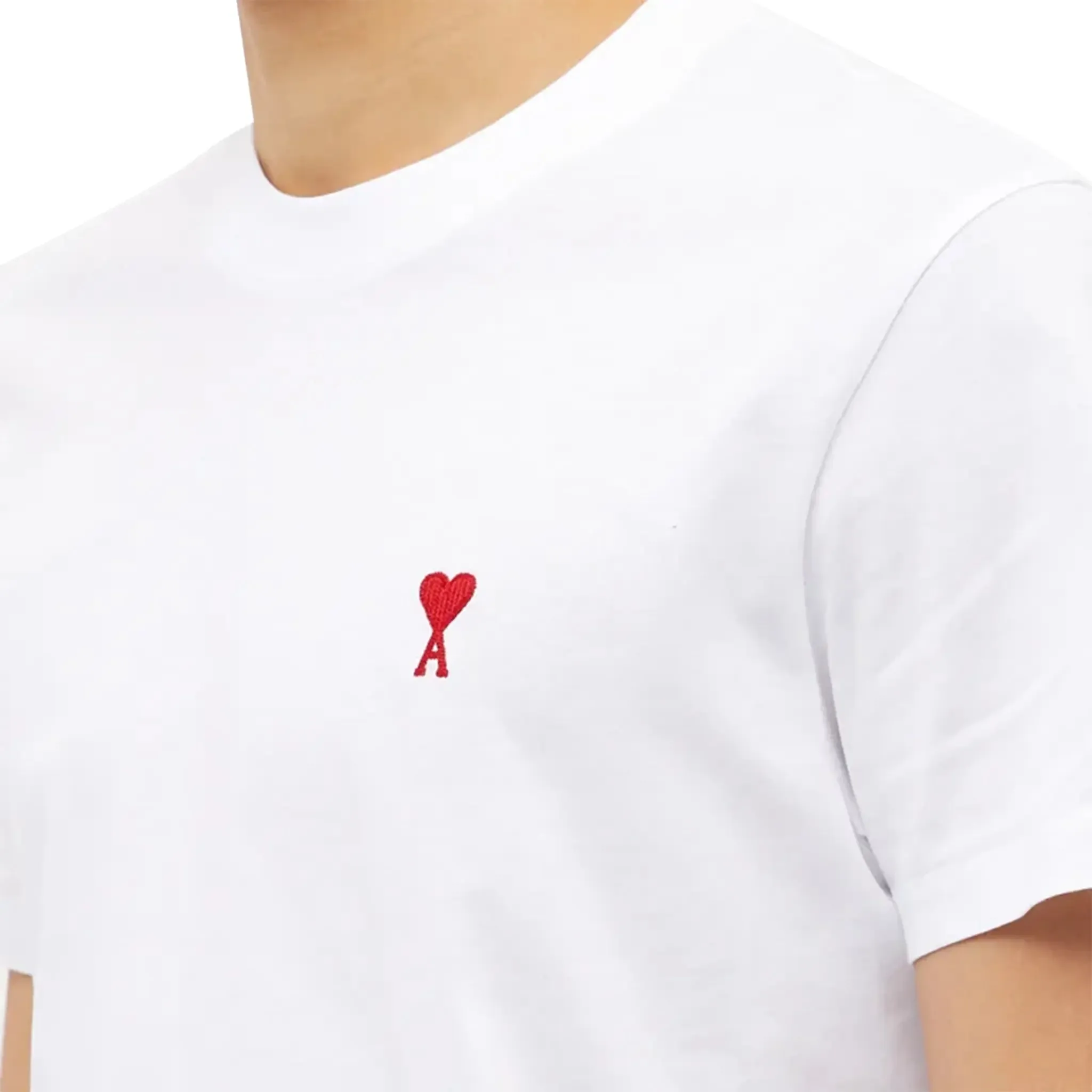 Ami Paris Ami De Coeur White Red T Shirt