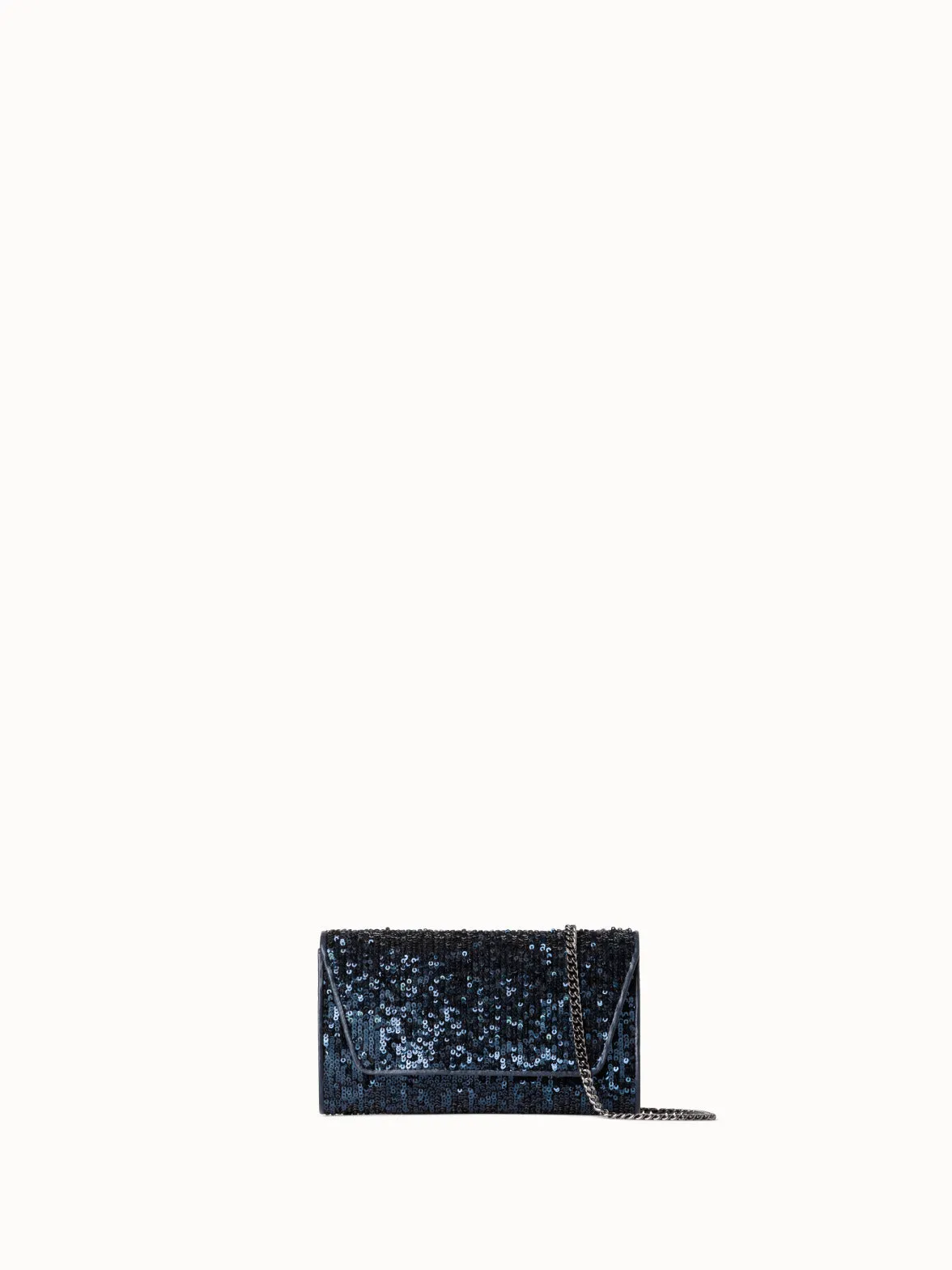 Anouk Mini Clutch aus Leder mit Pailletten