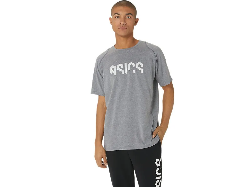 ASICS MEN'S GRAPHIC GREY TEE