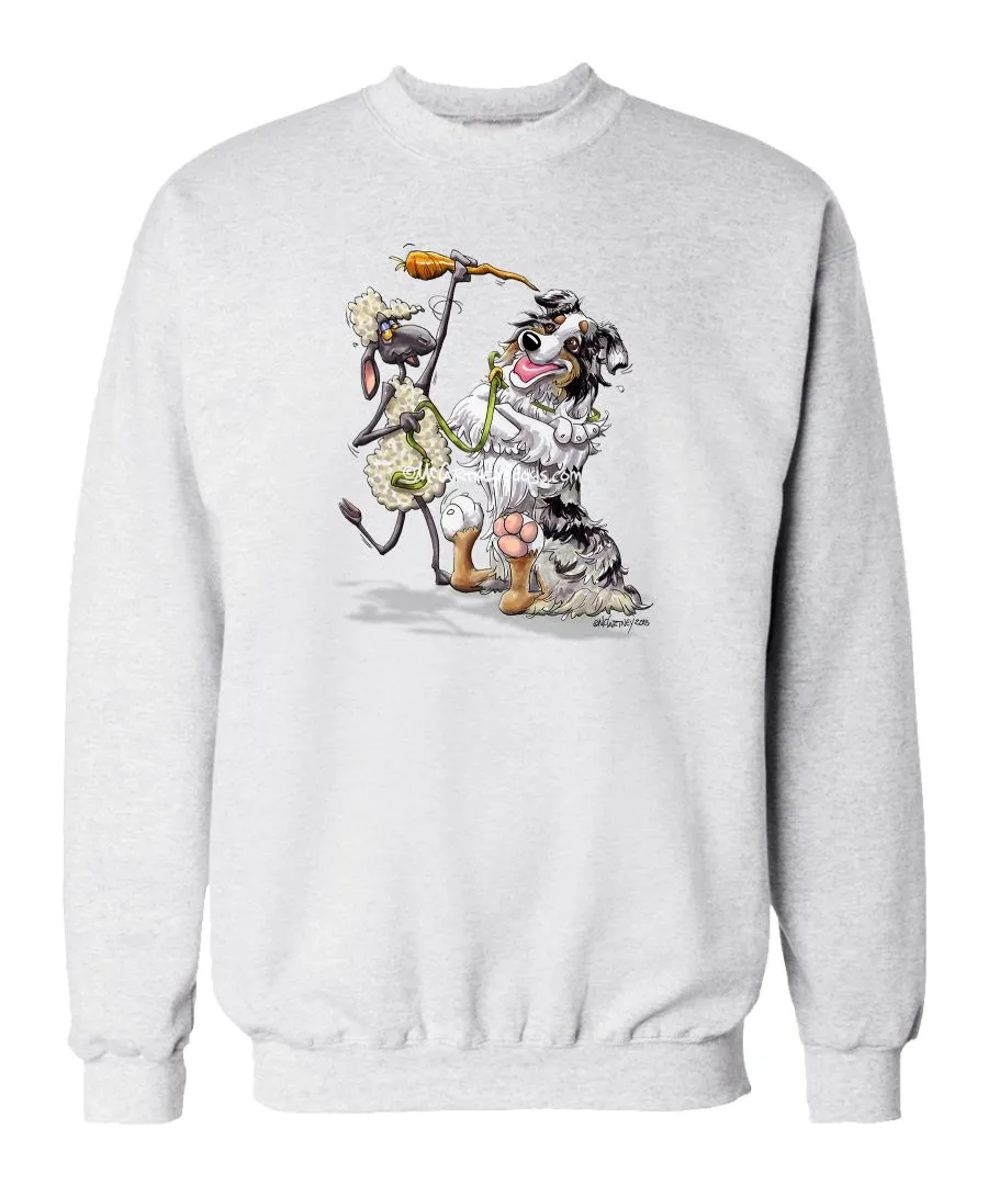 Australian Shepherd  Blue Merl - Sheep And Carrot - Mike's Faves - Sweatshirt