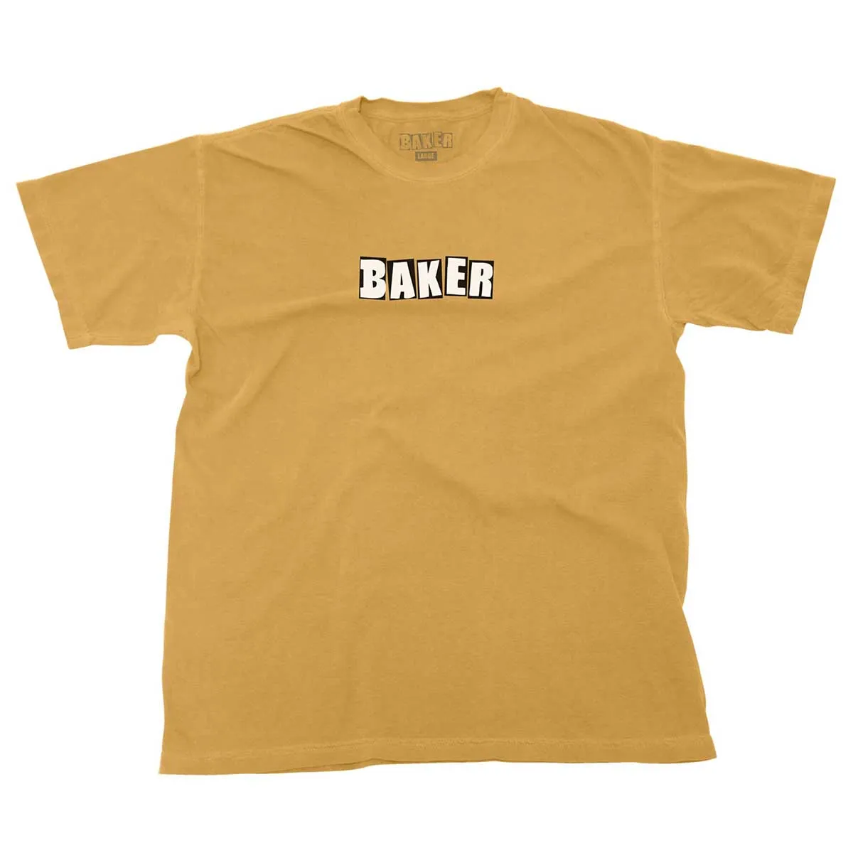 Baker Skateboards Brand Logo Mustard T Shirt