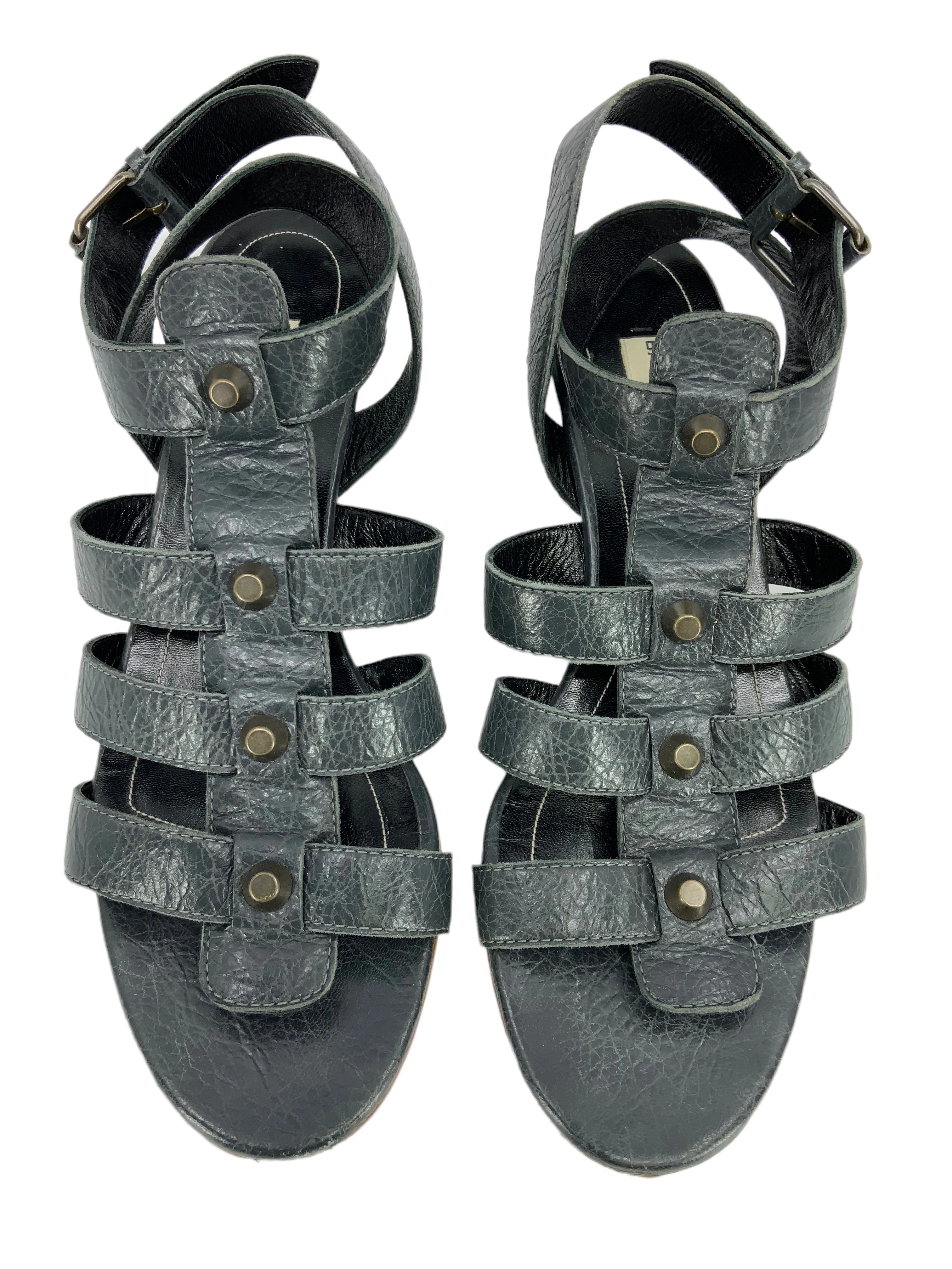 BALENCIAGA Arena Studded Gladiator Wedges Size 9