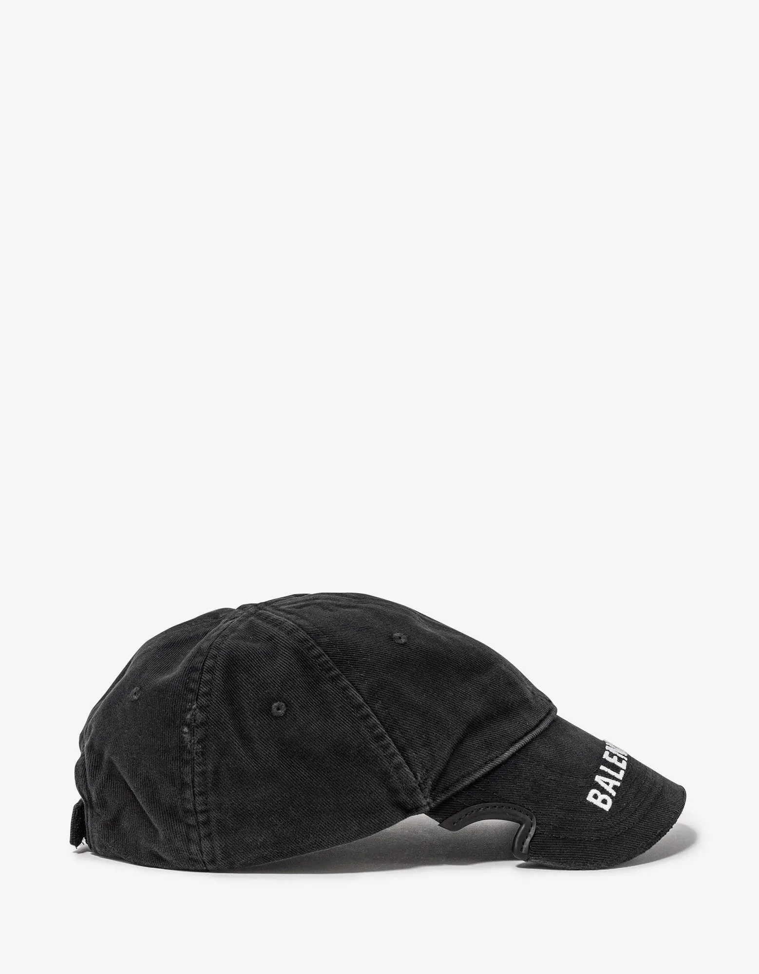 Balenciaga Black Notch Logo Visor Cap