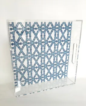 Bamboo Blue Acrylic Tray