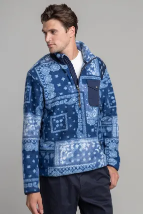 Bandana Patchwork Fleece Pullover