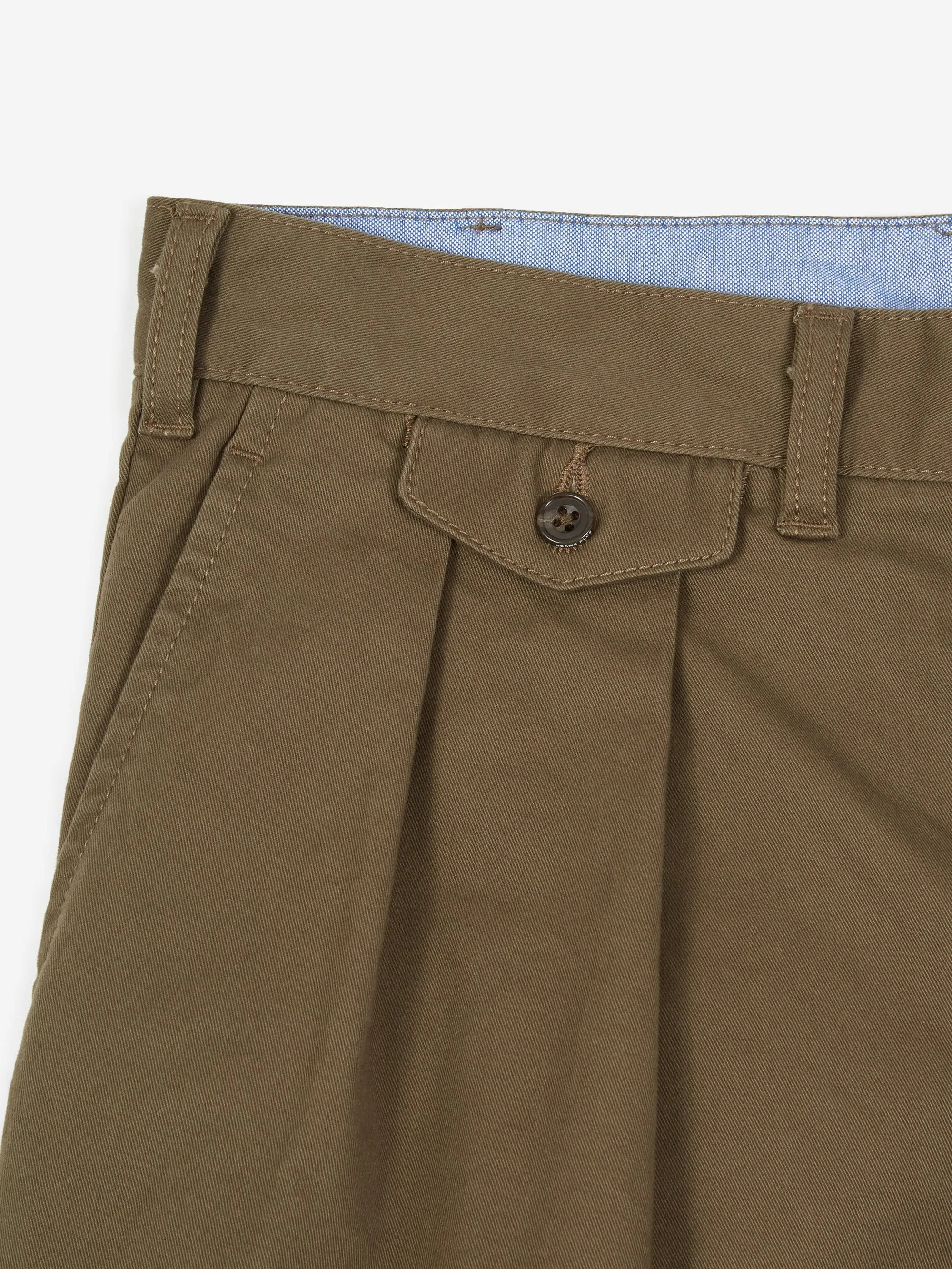 Beams Plus 2Pleats Twill Trouser - Olive