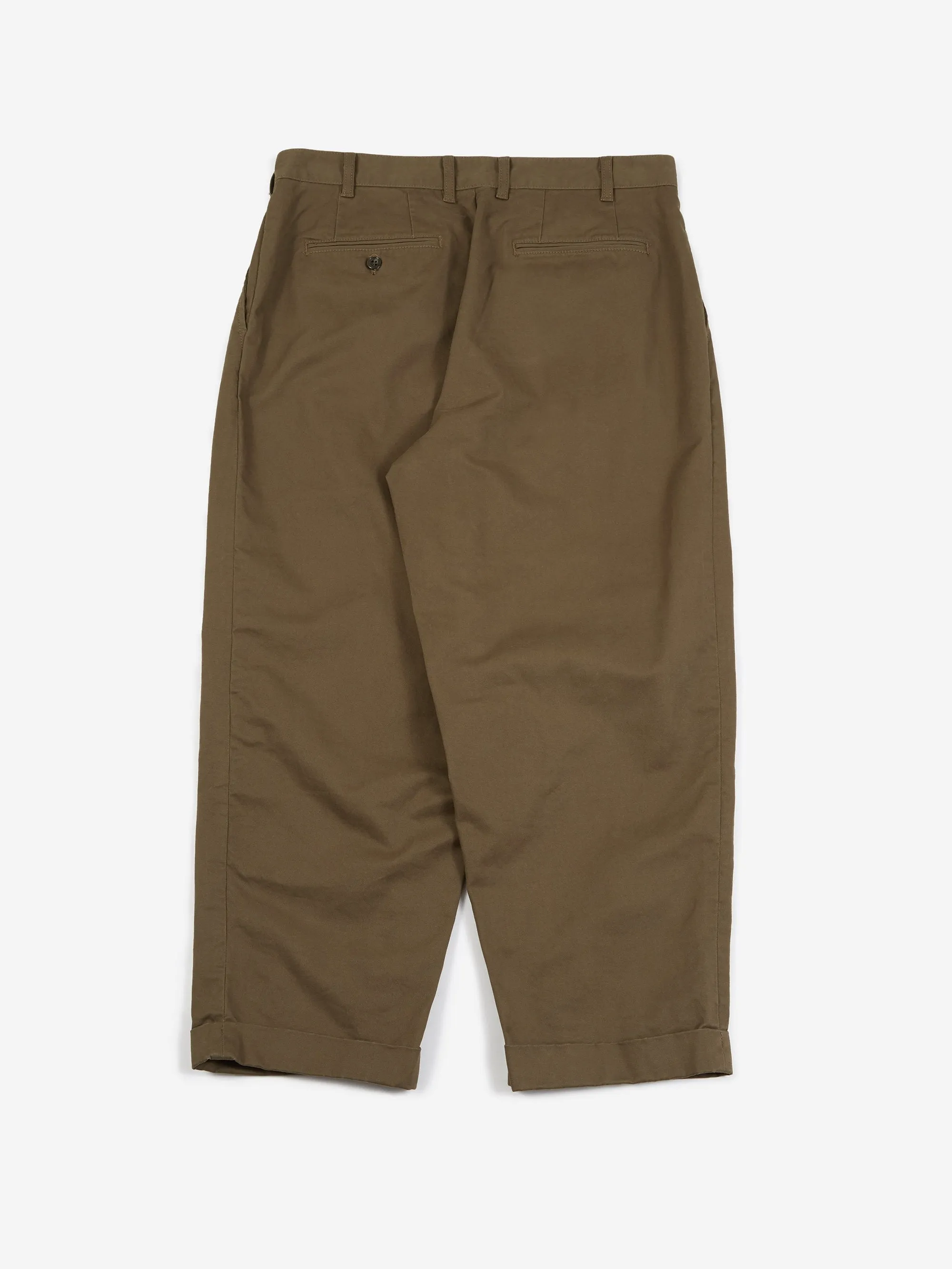 Beams Plus 2Pleats Twill Trouser - Olive