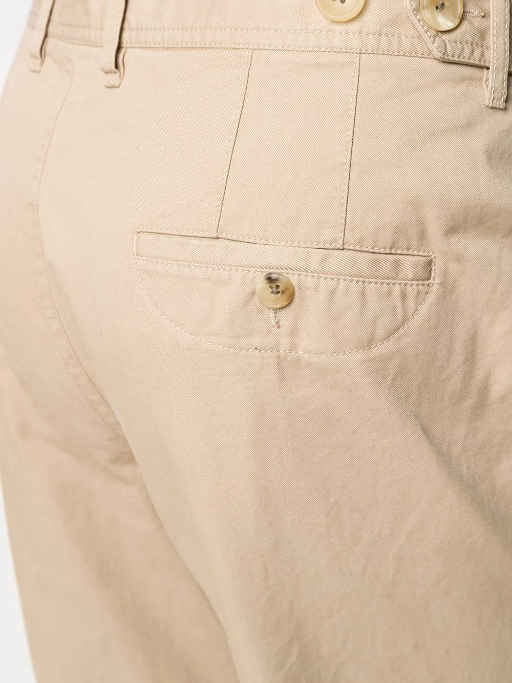 Beige Cotton Chino Trousers