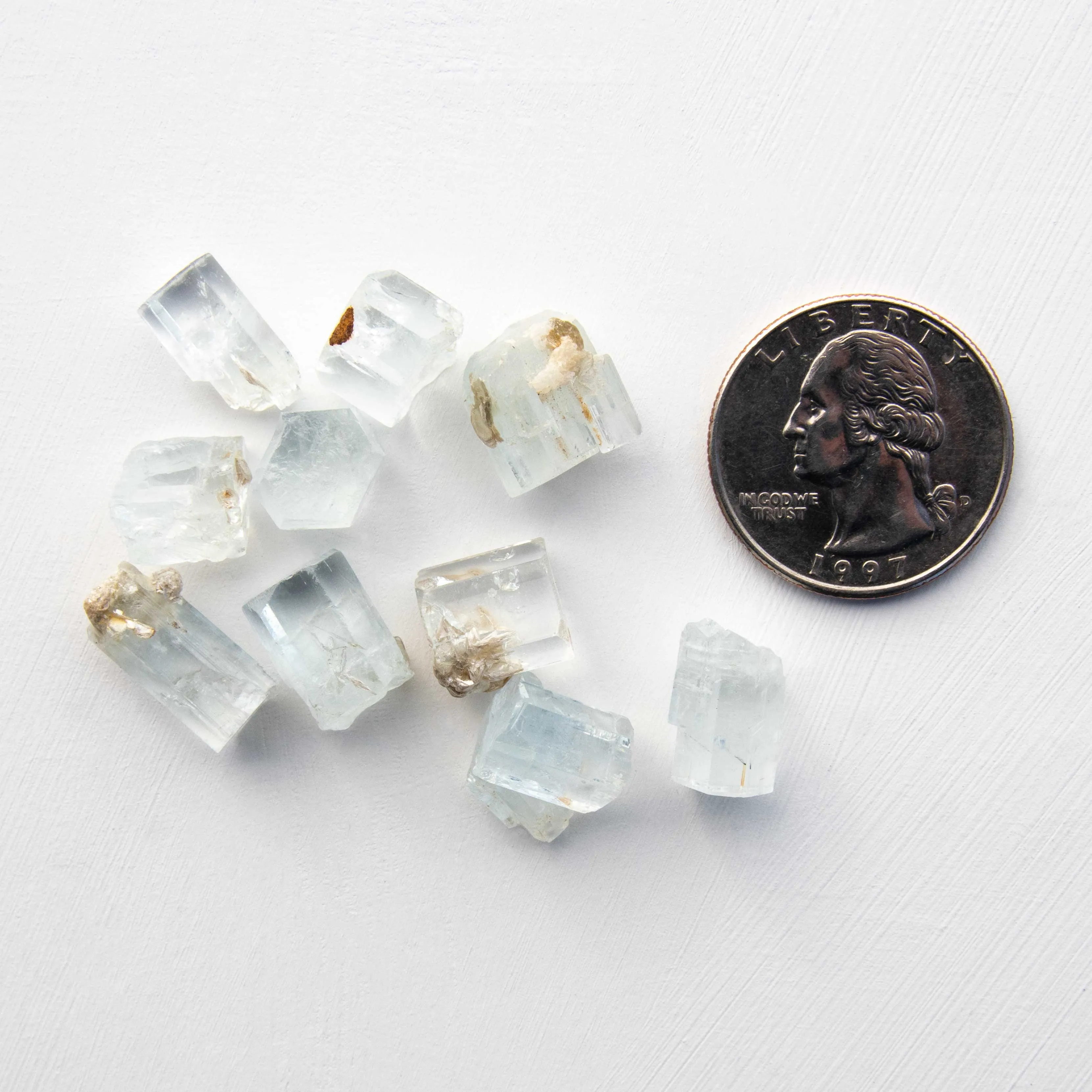 Beryl var. Aquamarine - Terminated, Small Crystals