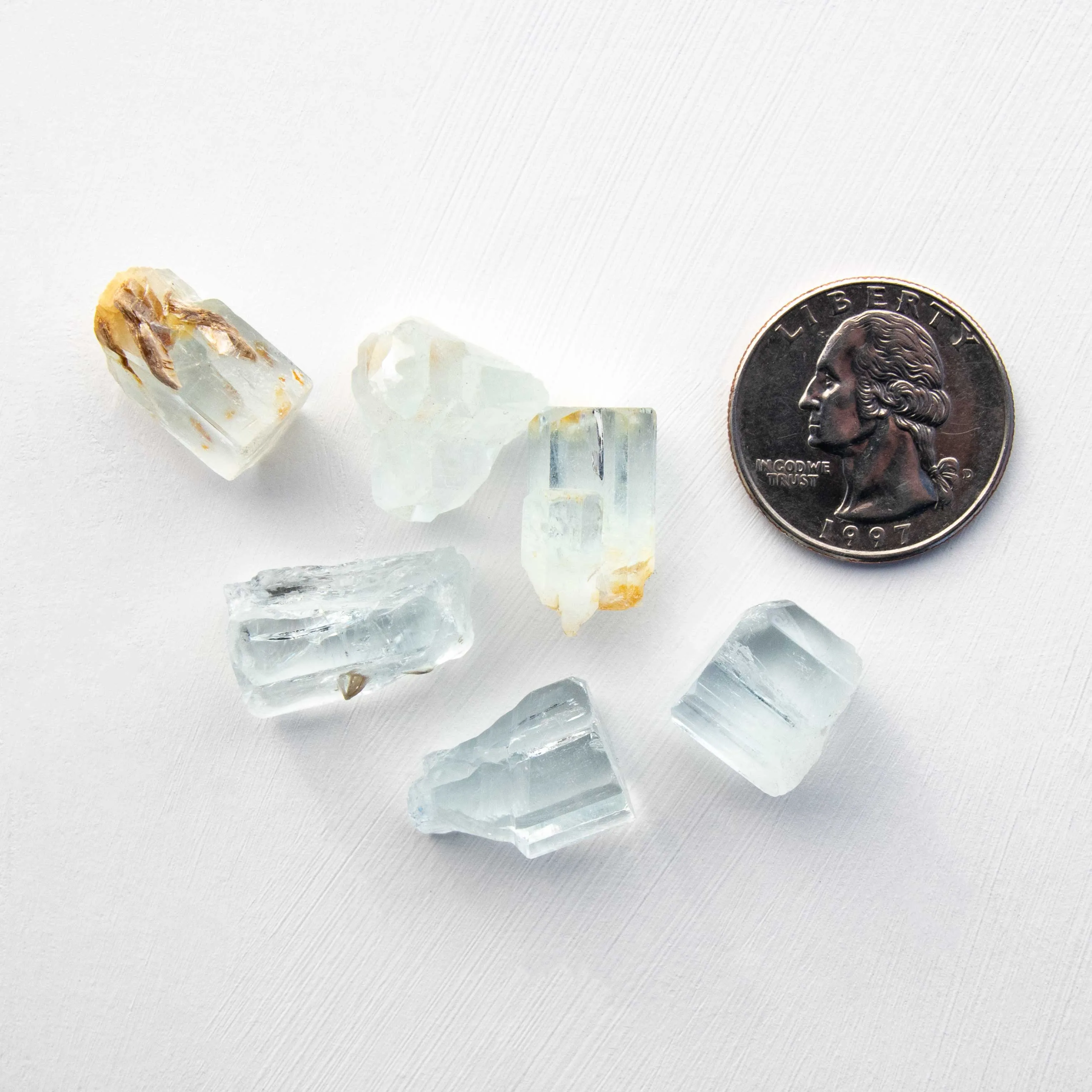 Beryl var. Aquamarine - Terminated, Small Crystals