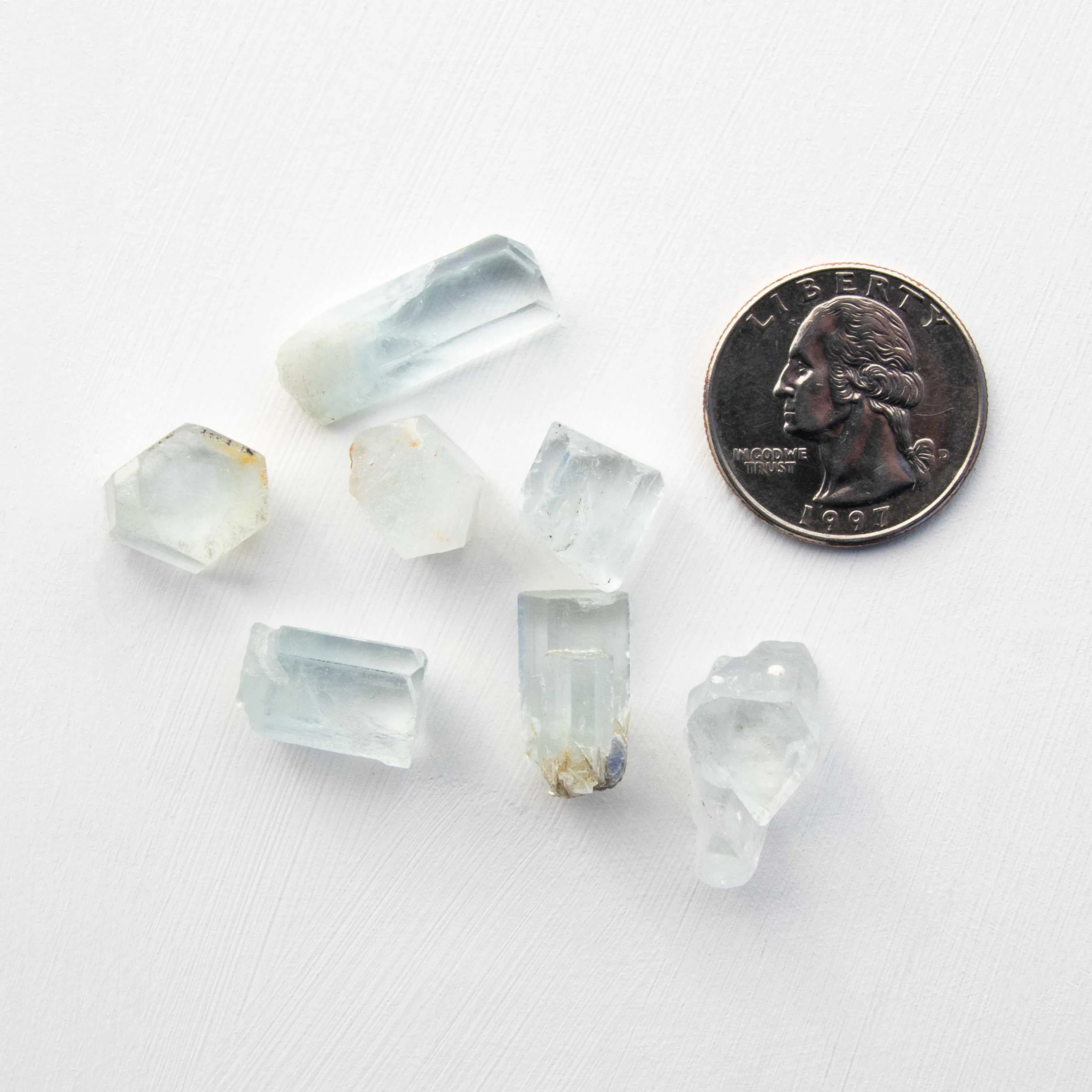 Beryl var. Aquamarine - Terminated, Small Crystals