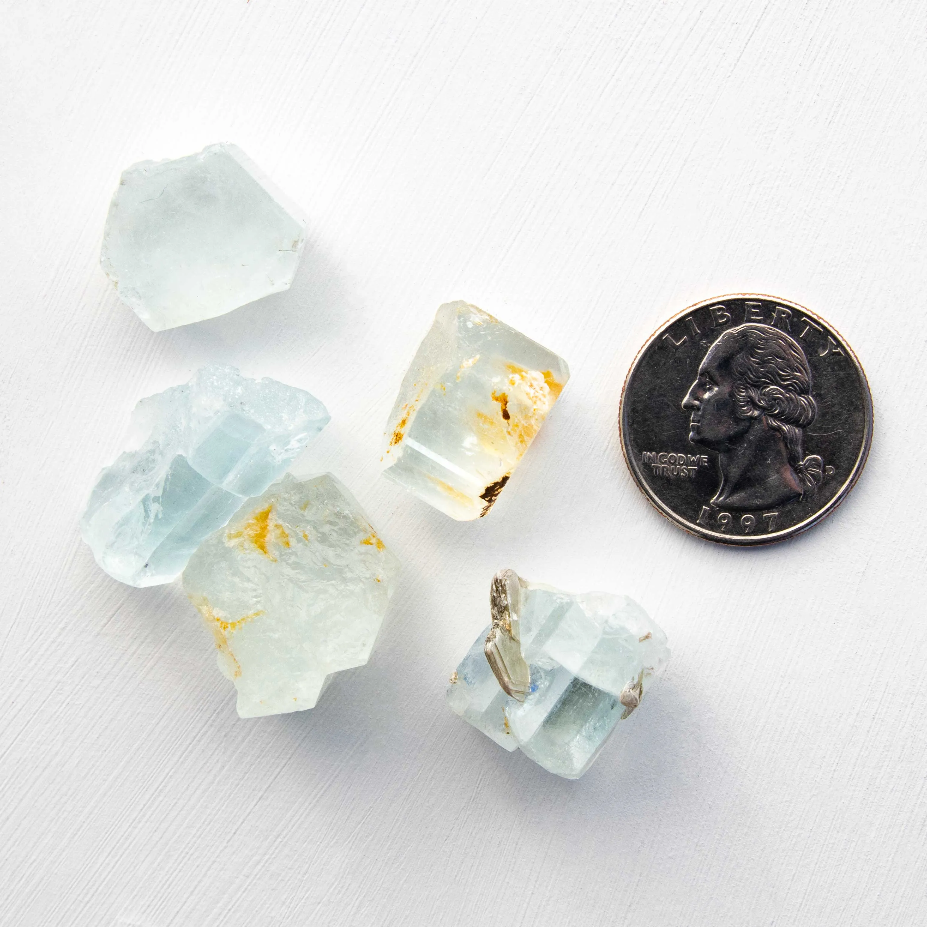 Beryl var. Aquamarine - Terminated, Small Crystals