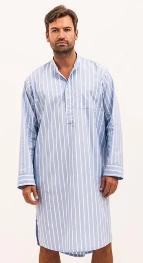 Bespoke - Blue Stripe Nightshirt