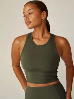 Beyond Yoga Powerbeyond Strive Cropped Tank - Modern Olive