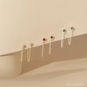 Birthstone Chain Studs