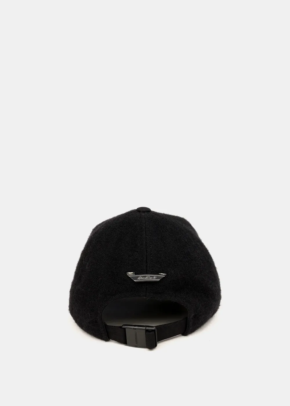 Black Embroidered Logo Cap